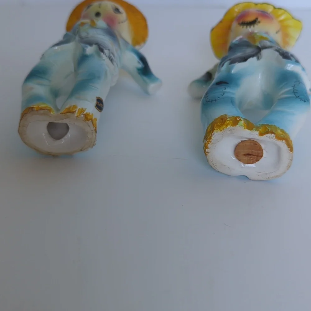 Vintage scarecrow salt and pepper shakers anthropomorphic by Holt Howard Japan